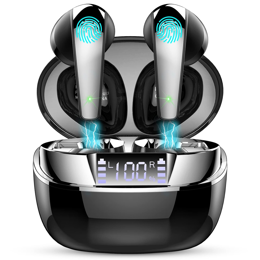 Hosgubo Wireless Earbuds, Bluetooth 5.3 Headphones in Ear with Immersive Sound, Wireless 