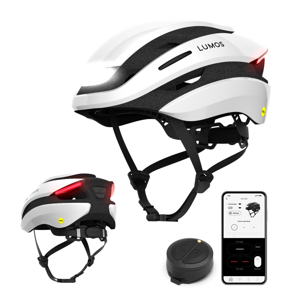 Lumos Ultra Smart Bike Helmet | Customizable Front and Back LED Lights with Turn Signals |