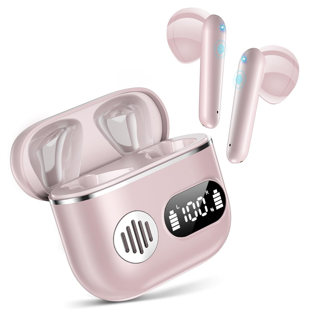 Wireless Earbuds 2026 Sport Bluetooth Headphones Stereo Earphones with ENC Mic Wireless 