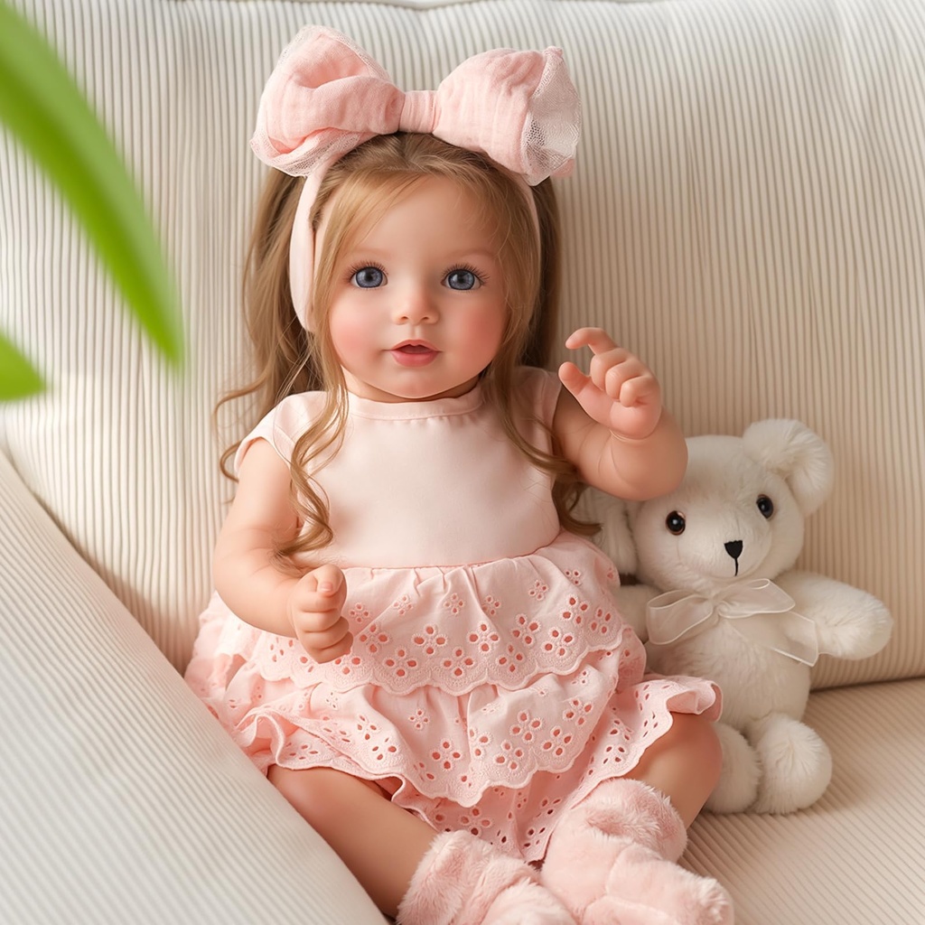 BABESIDE Reborn Baby Dolls Girl - 20 Inch Realistic Reborn Dolls with Soft Cloth Body, Cute