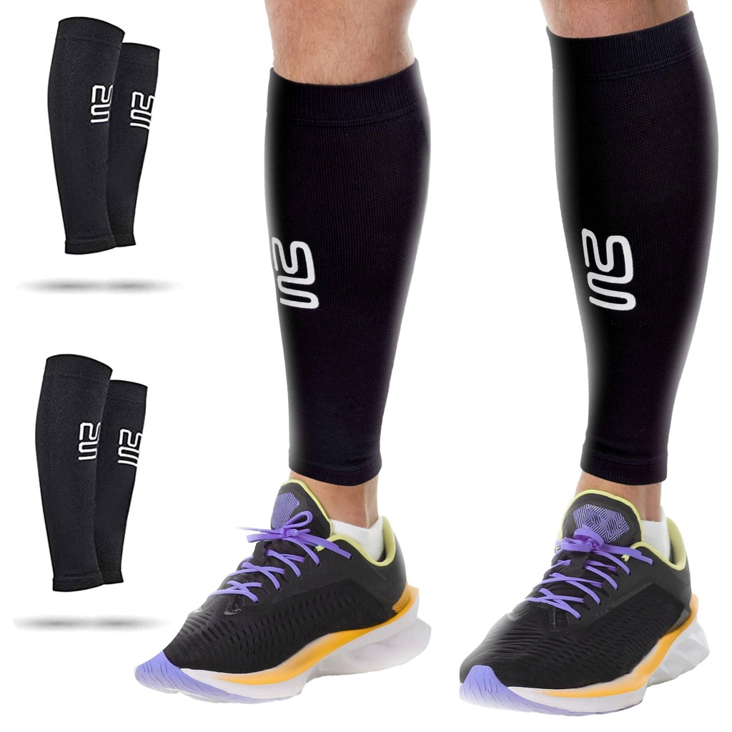 Modetro Sports Calf Compression Sleeves Men Women - 20-30mmhg Shin Splints Support - Calf S