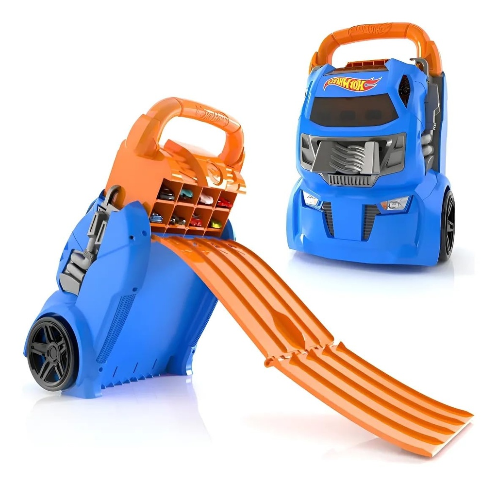Hot Wheels Car Case Launcher I Stores up to 20 cars I 2-in-1 storage and launcher that conn