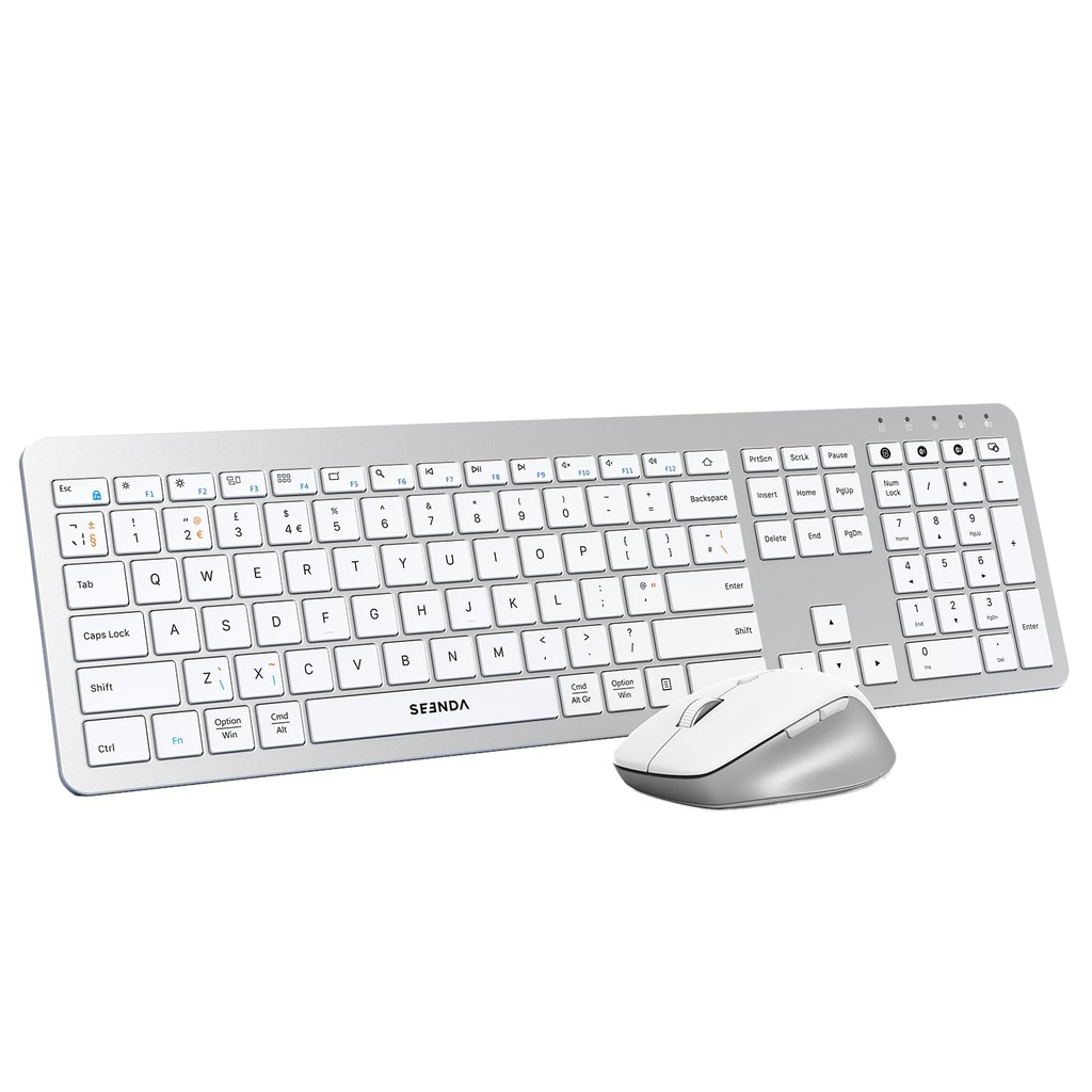 Seenda Wireless Bluetooth Keyboard and Mouse Set, COE300 Multi-Device Dual Bluetooth&2.4G U