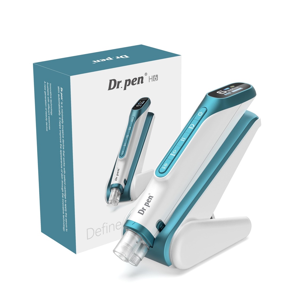 Dr. Pen H6 Wireless Skin Renewal Pen with LED Light Ã”Ã‡Ã´ Dual Power, LED Display, 2 Cartr
