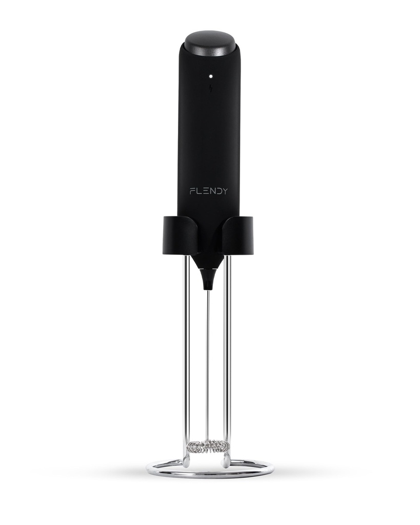 Flendy Rechargeable Milk Frother Handheld, Coffee Frother Handheld with USB-C Charging Stan