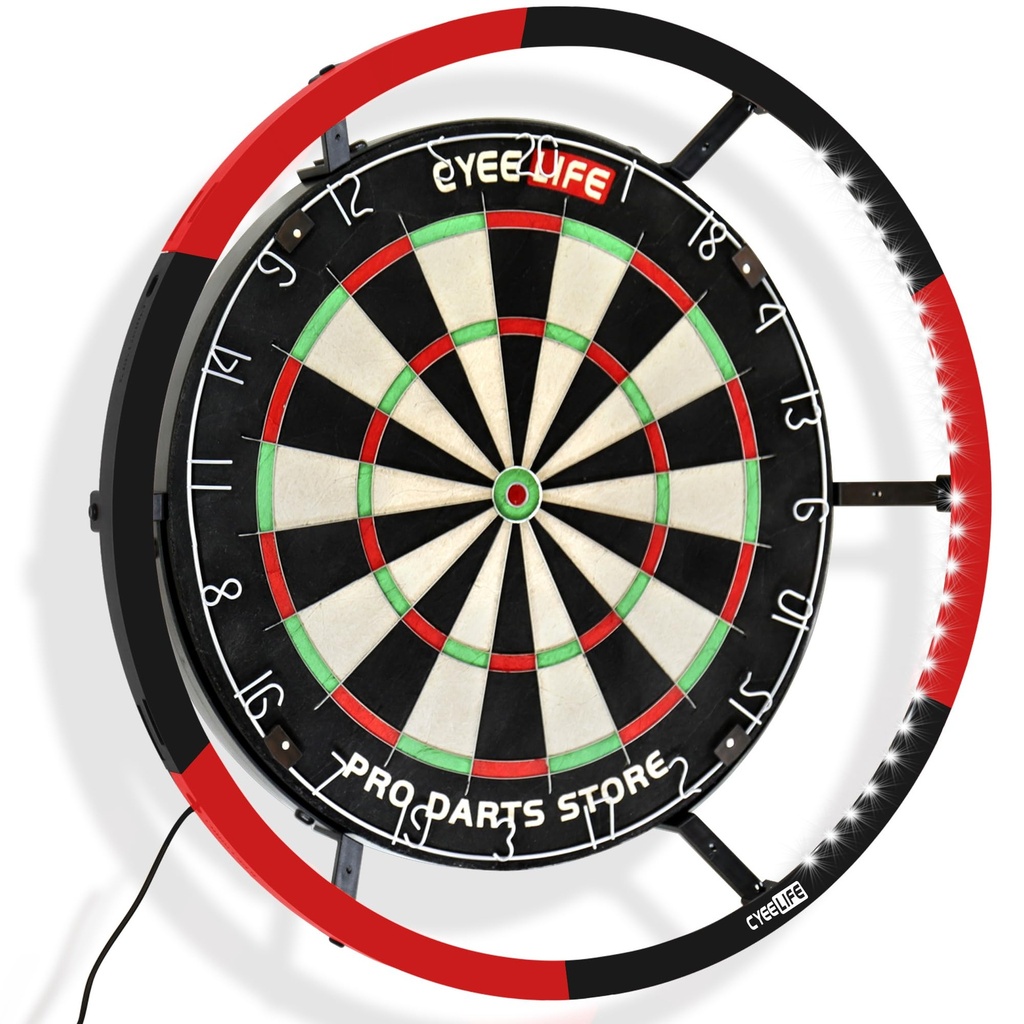 CyeeLife Dartboard Lighting System with 2 Colours For Steel Dartboard,360 Degrees 6 Parts C