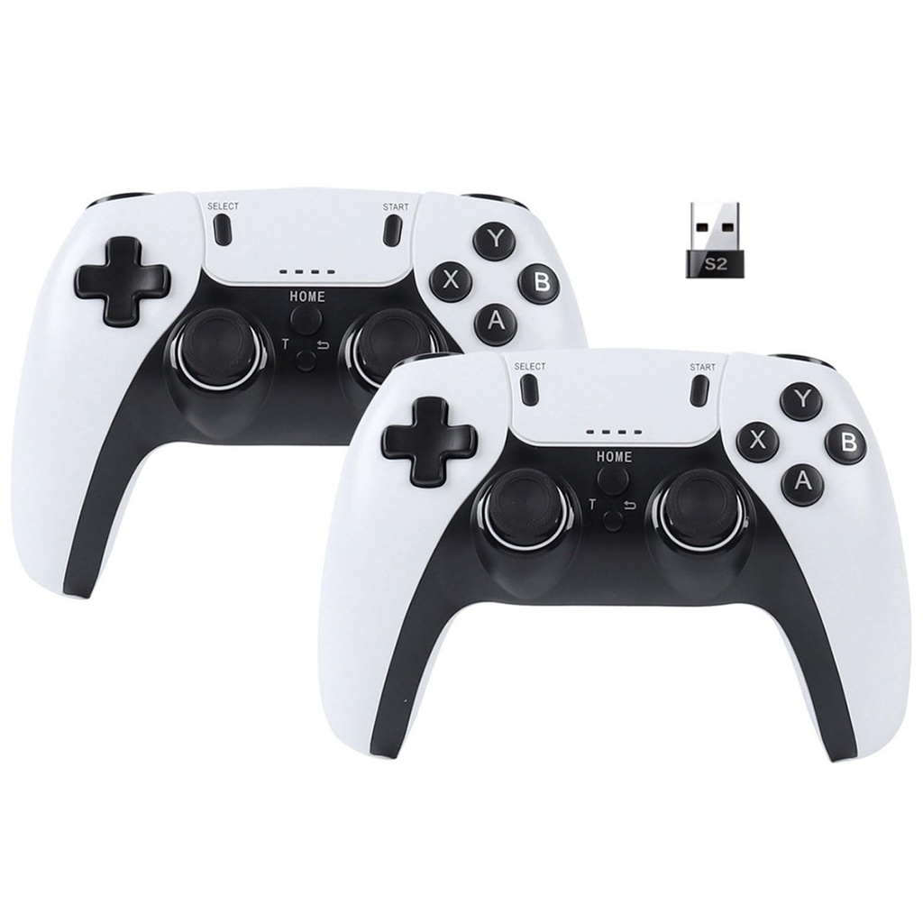 USB Twin Wireless Gamepad for Retro Game Emulator Controller Rechargeable Joypad Remote Joy