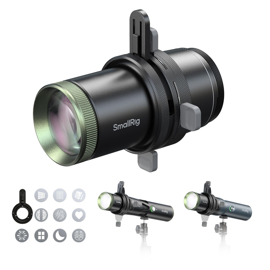 SMALLRIG SP Air Spotlight, 36?? Optical Projection Lens, 4x Brightness, Built-in Framing Sh