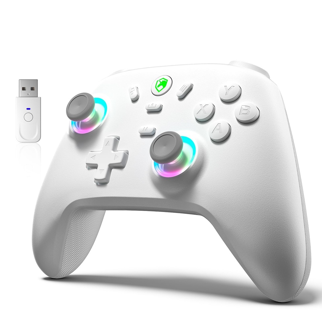 ECHTPower Wireless PC Gaming Controller - Hall Effect Joystick, 2.4G & Wired 1000Hz Polling