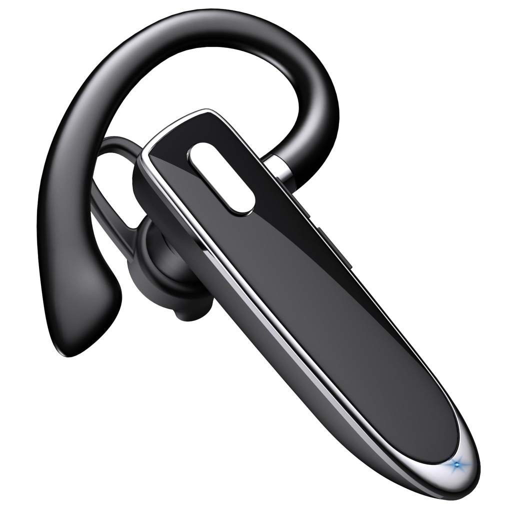 EUQQ In Ear Wireless Cell Phone Headset and Up to 10 Hours of Talk Time for Smartphones, Bl