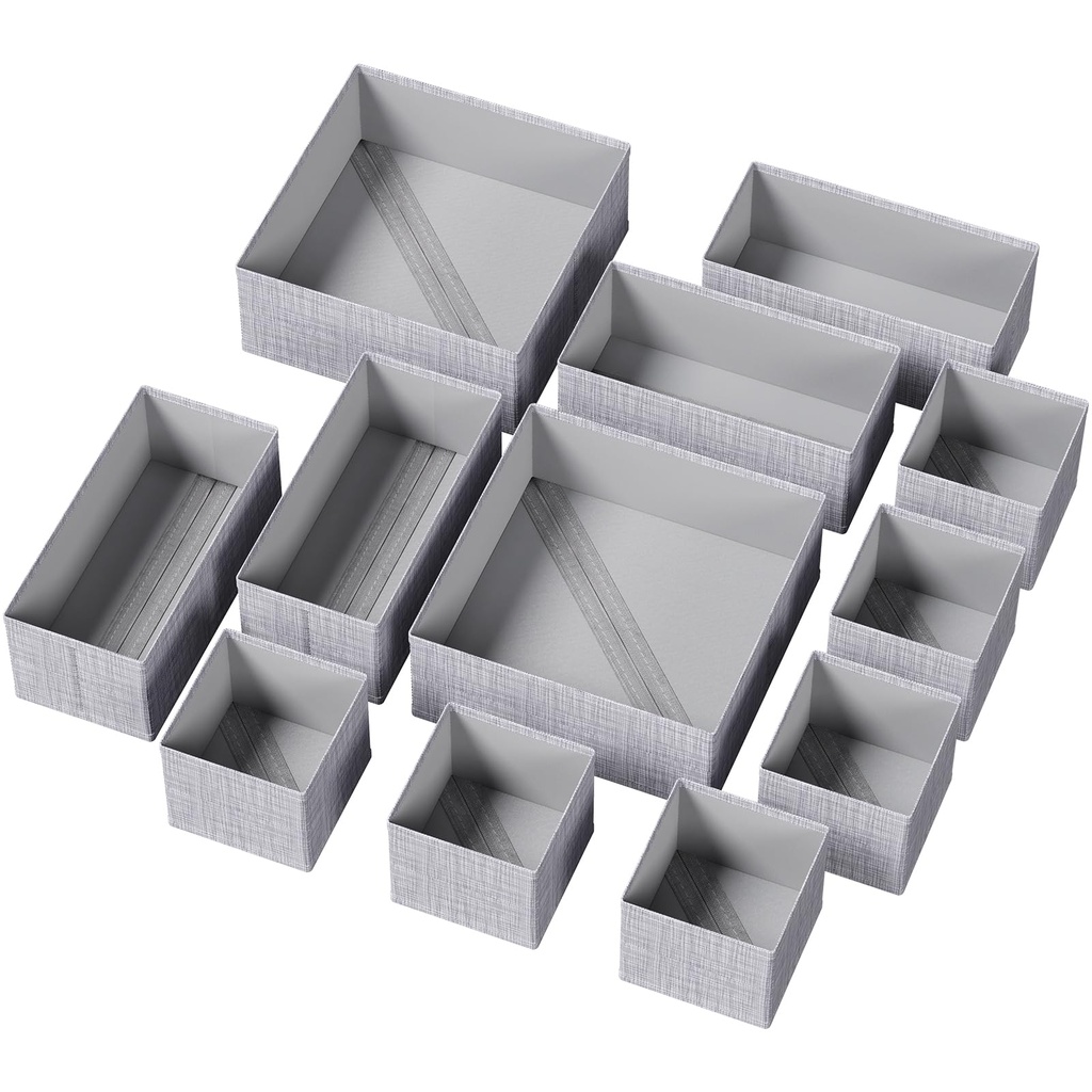 Lifewit 20 Pack Drawer Organiser for Baby Clothes, Collapisble Fabric Chest of Draw Divider