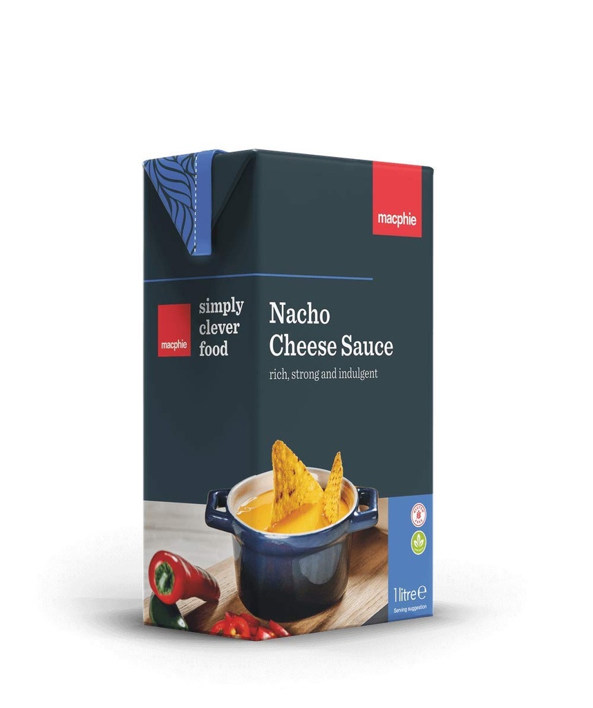 Macphie Nacho Cheese Sauce 1 Litre (Pack of 12) (Expires 25th July 2026)