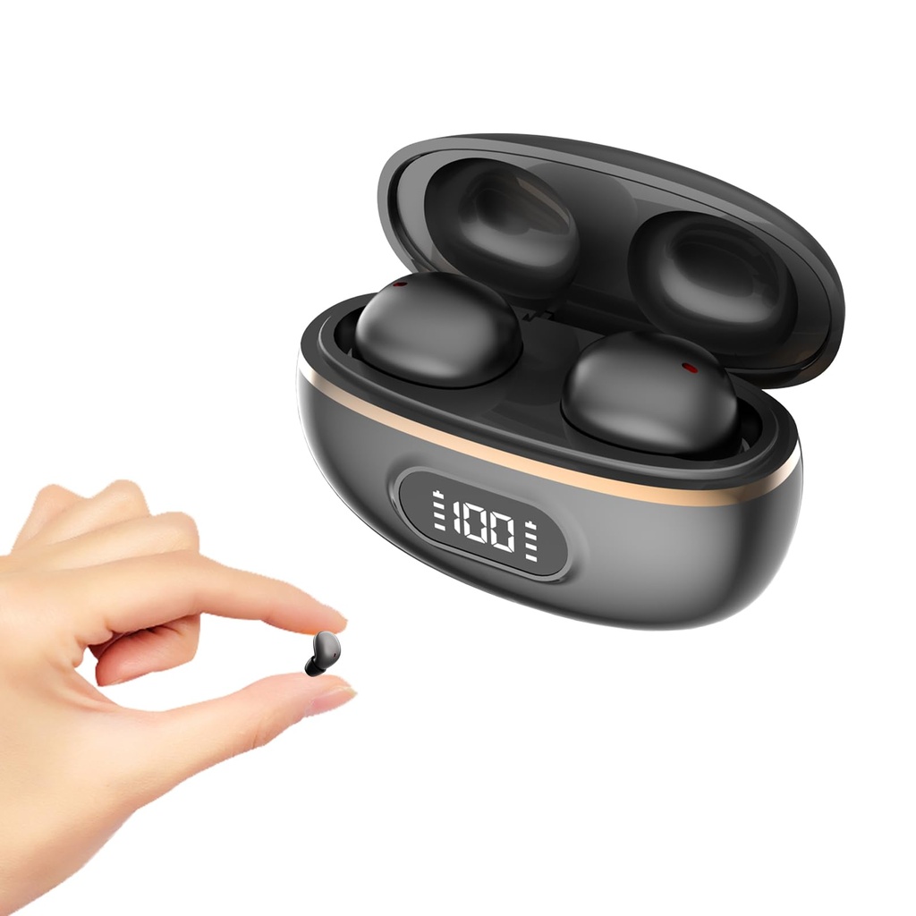 Xmenha Invisible Earbuds ENC Noise Cancelling Sleep Earphones for Small Ears Wireless Bluet