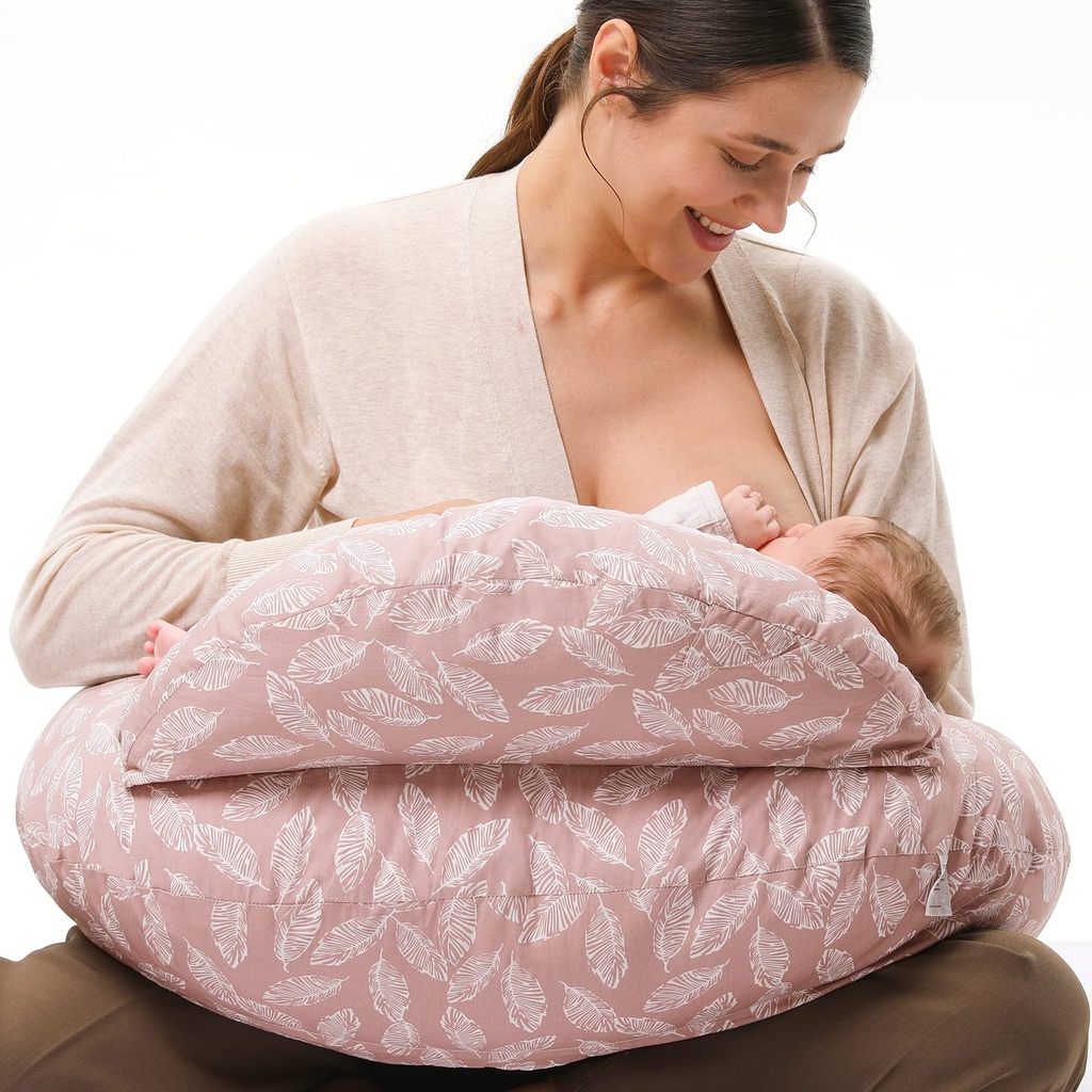 momcozy Nursing Pillow With Breastfeeding - Ergonomic Support & Original Security Fence to B