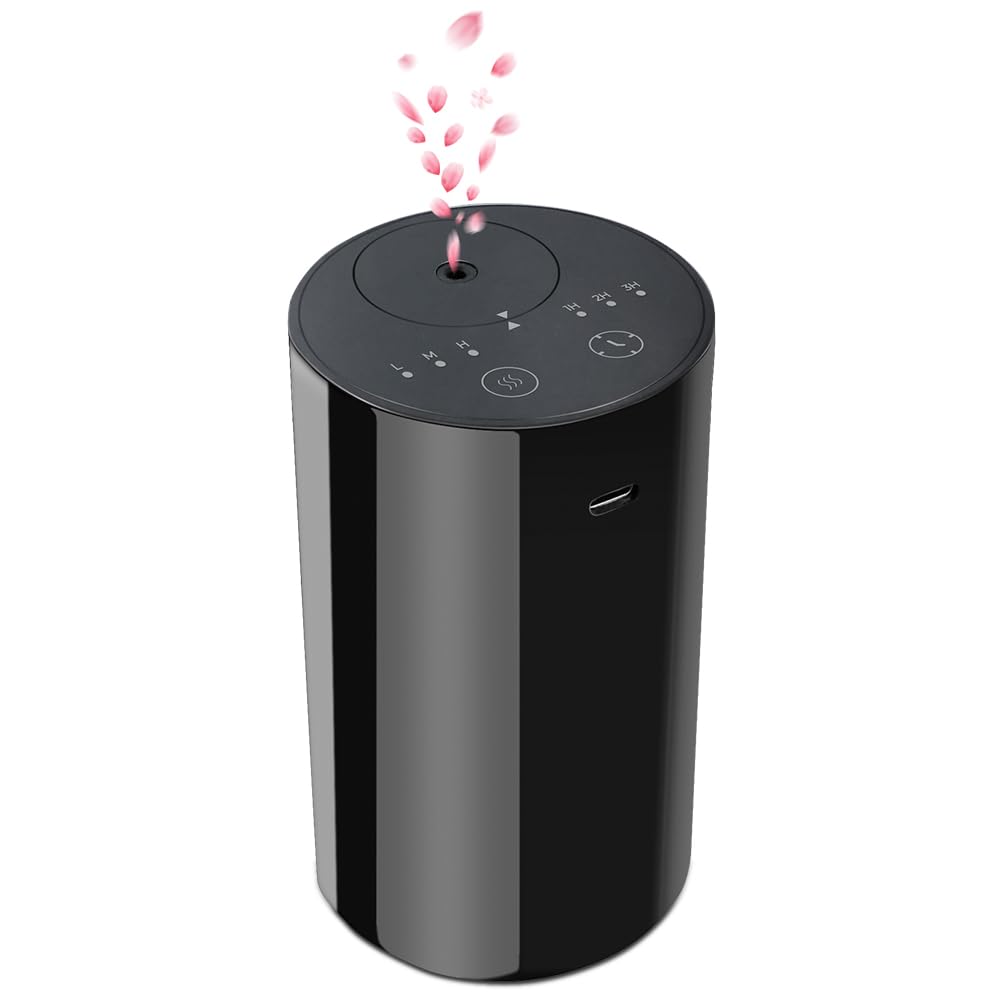 Cavir Waterless Diffuser for Essential Oils, Portable Mini Scent Air Machine Aromatherapy A