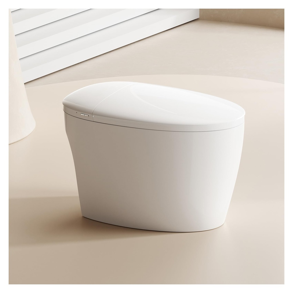 SmartSylva Smart Toilet with Basic Intelligent Function, Elongated Egg Shape, Tankless Smart