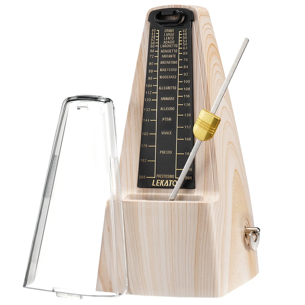 LEKATO Mechanical Metronome for Piano Guitar Bass Drum Ukulele Violin Cello Saxophone Trumpe
