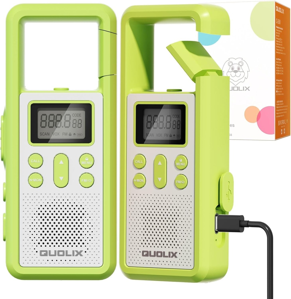 Rechargeable Walkie Talkies for Adults Kids, Long Range Two Way Radio