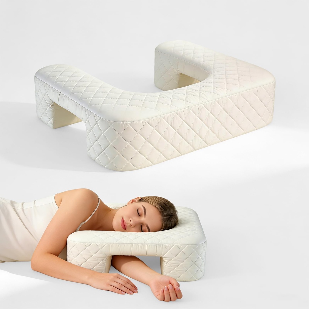 Jerylota Side Sleeper Pillow with Arm Hole, Ergonomic Memory Foam Pillow for Shoulder, Neck
