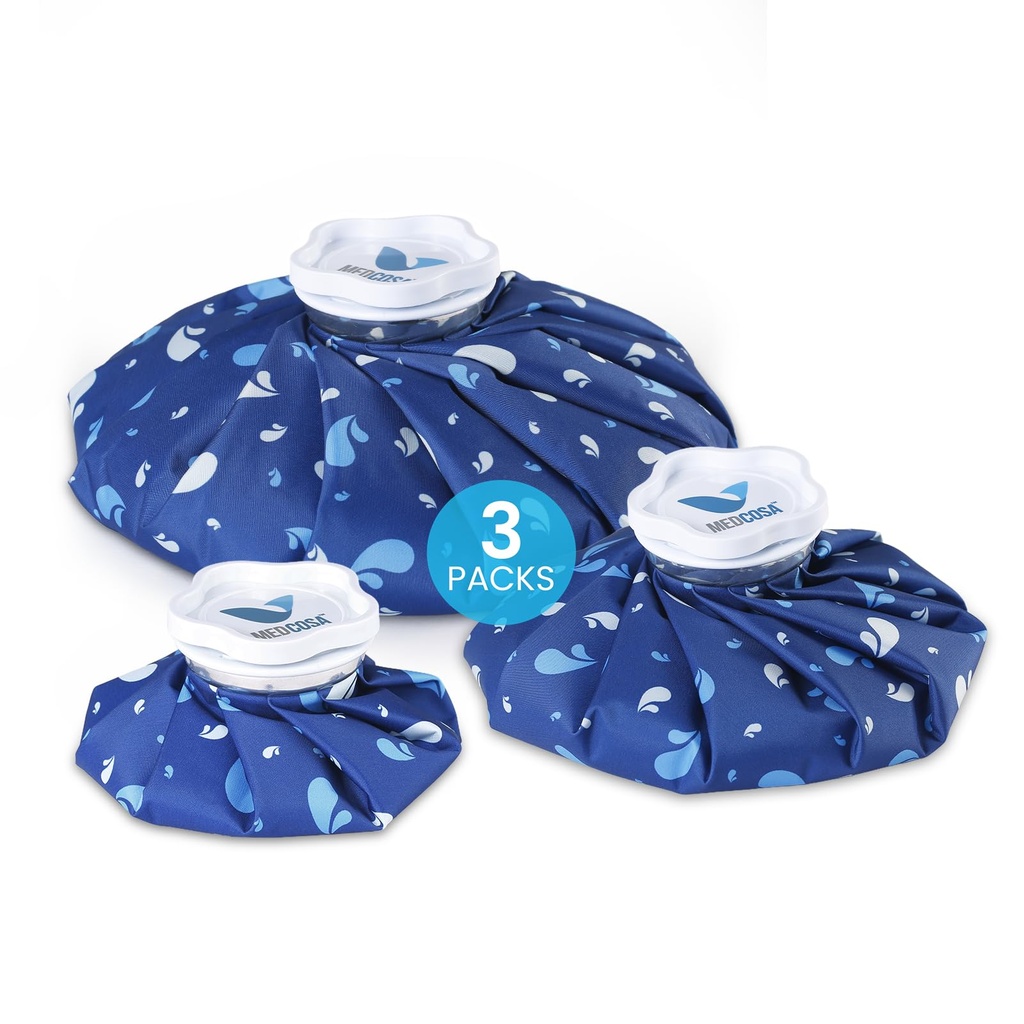 Medcosa Ice Bag Set of 3 | 15.2cm 22.9cm & 27.9cm (6" 9" 11") | Stay Dry, Stay Cool with Ou