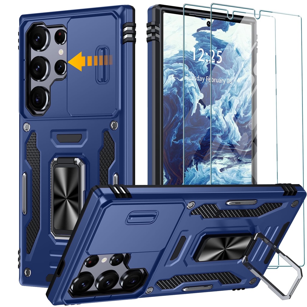 GOLDJU for Samsung Galaxy S25 Ultra Case, Military Shockproof Protective Case with Built-in
