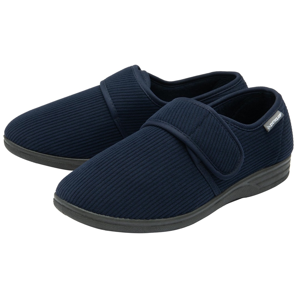 DUNLOP Mens Touch Fastening Slippers Ã”Ã‡Ã´ Navy Ã”Ã‡Ã´ UK 8