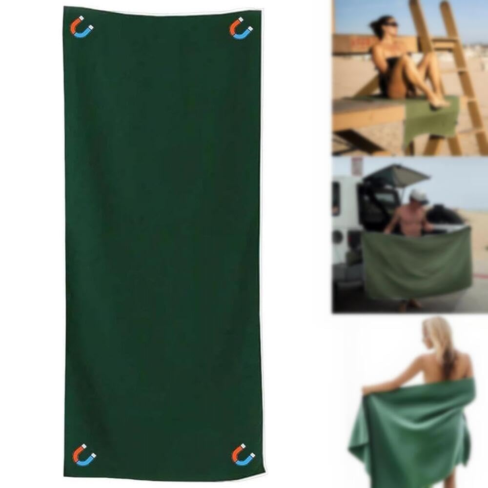 Magnetic Bath Towel Oversized 30" X 75" Quick-Dry, Sand-Resistant Microfiber Bath Towels, M