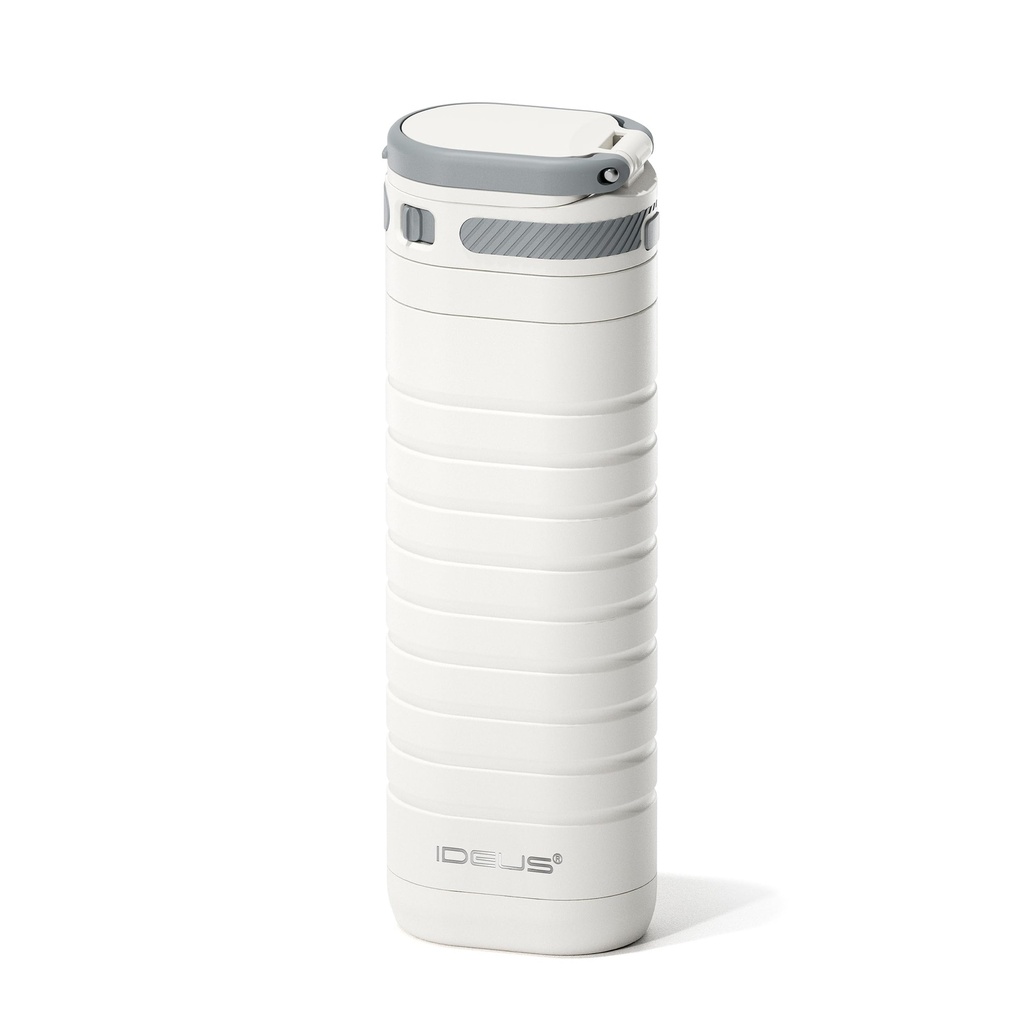 IDEUS Insulated Stainless Steel Water Bottle 400 ml, Lockable Lid & Leak-Proof Travel Mug f