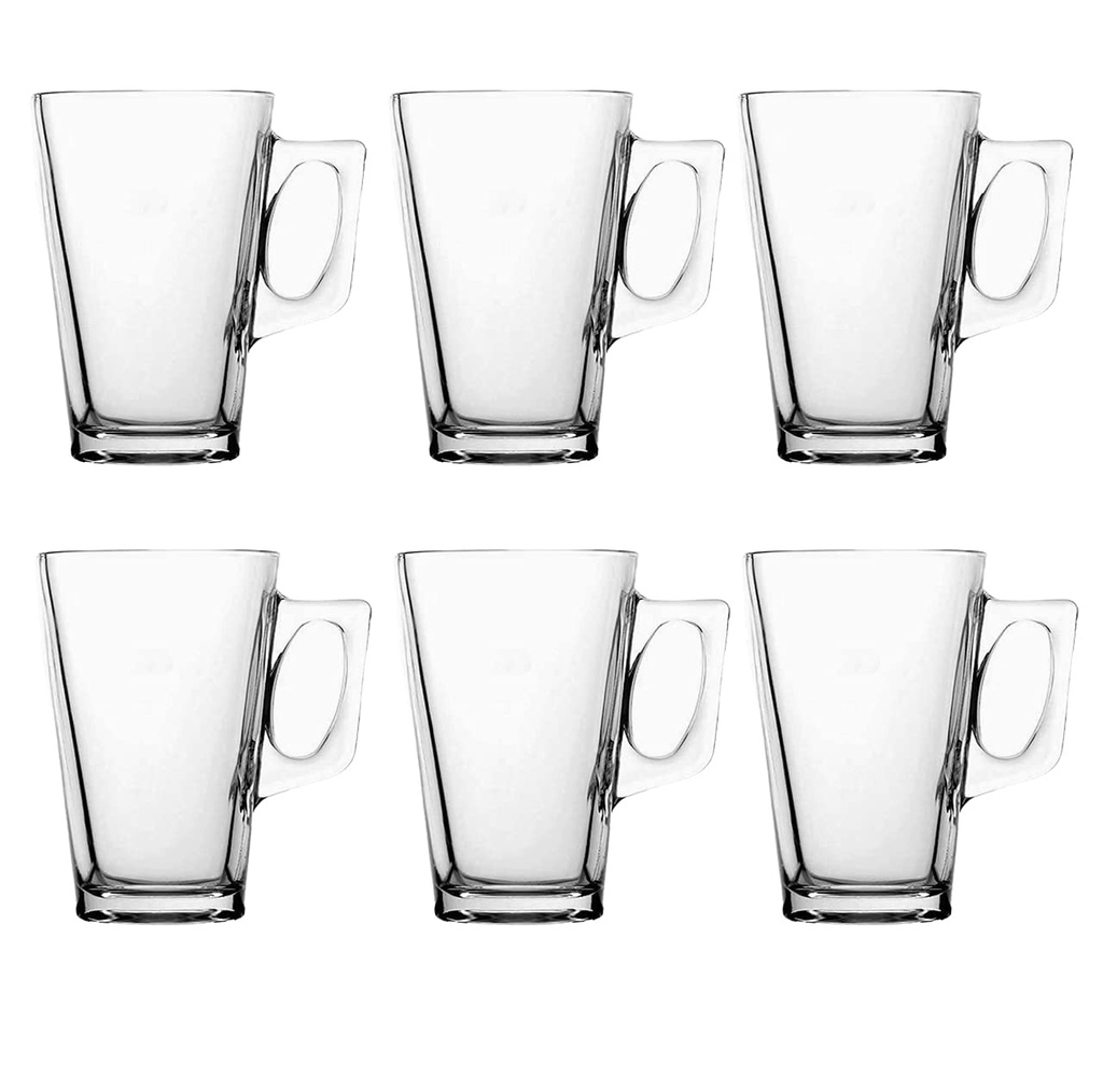 Straame Set of Coffee Glasses, Temperature Resistant Coffee Cups, Stylish Tea and Coffee Pac