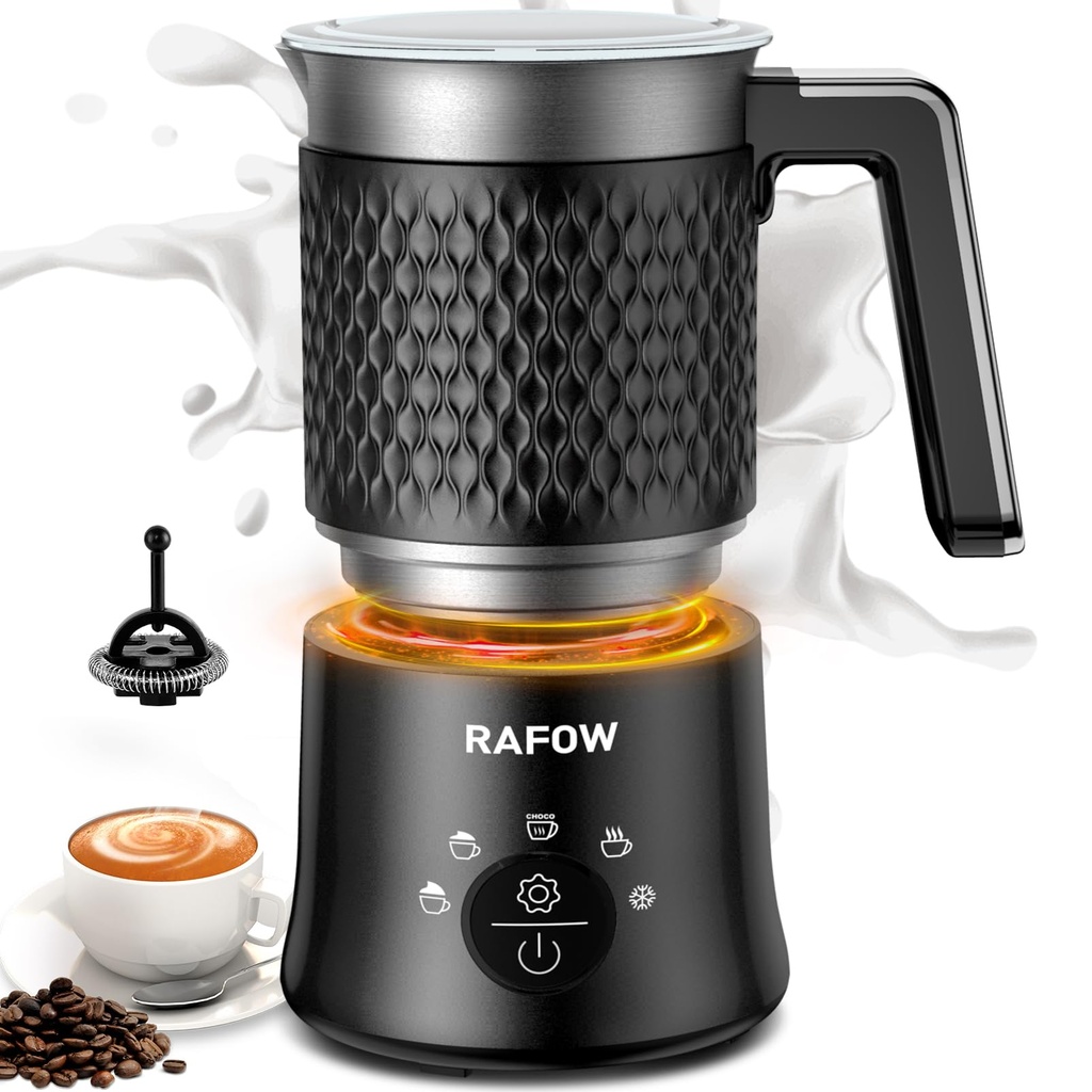 5 in 1 Milk Frother Electric - 350ml Automatic Milk Frothers Large Capacity Split Milk Steam