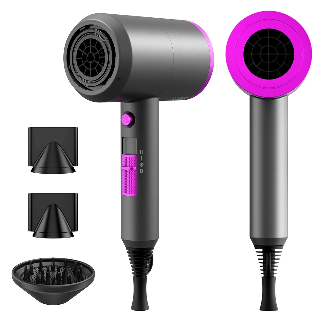 Hair Dryer, Professional Ionic Diffuser Hairdryer,1800 Watt AC Motor Quick Dry Travel Haird