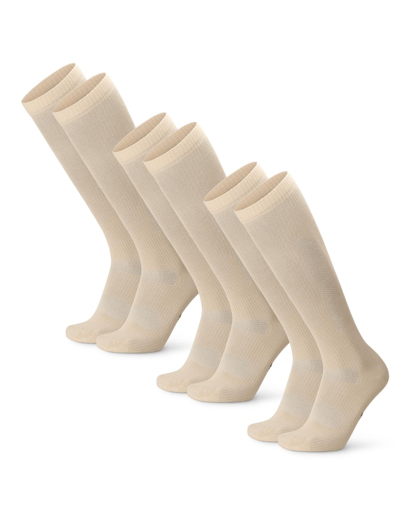 DANISH ENDURANCE Compression Socks, Organic Cotton Flight Socks, 14-18 mmHg, Men & Women,