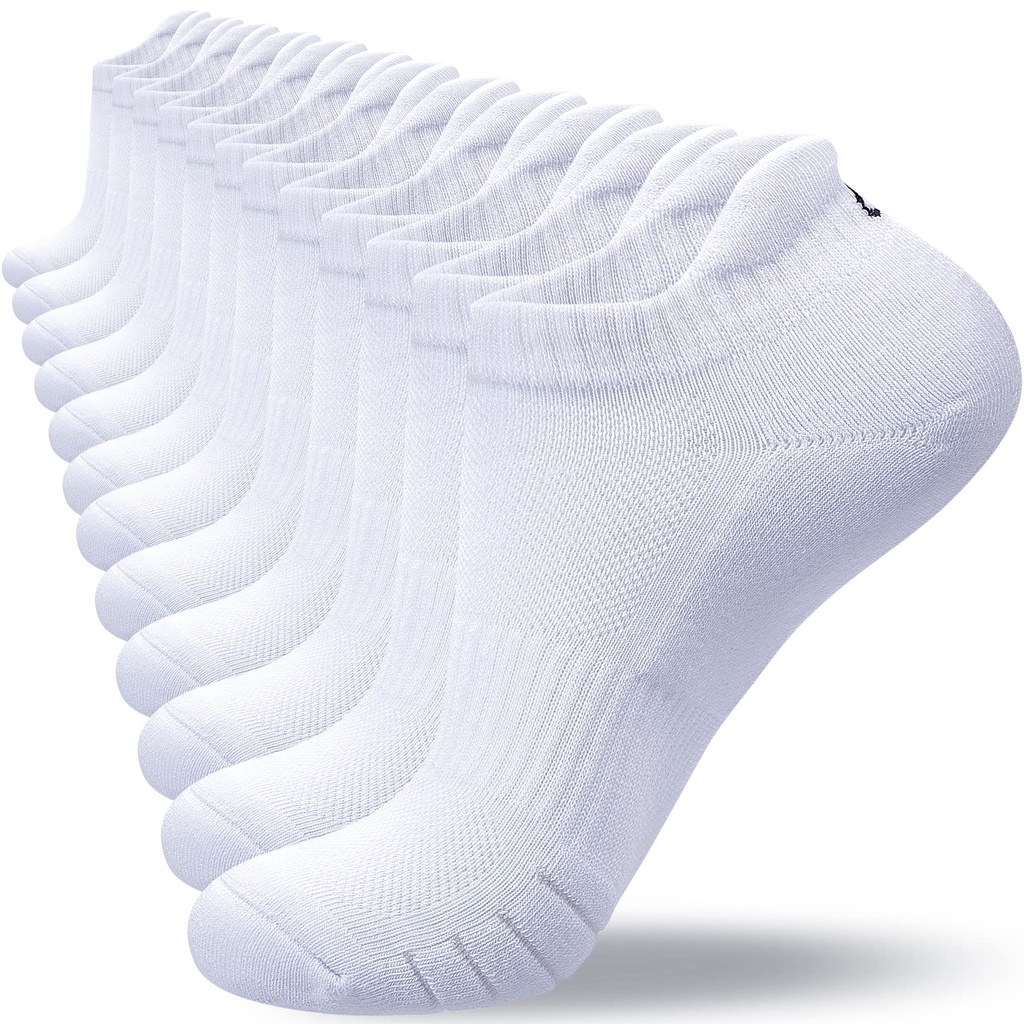 Natugloe Trainer Socks Cushioned Anti-Blister Ankle Socks Breathable Sports Running Athleti