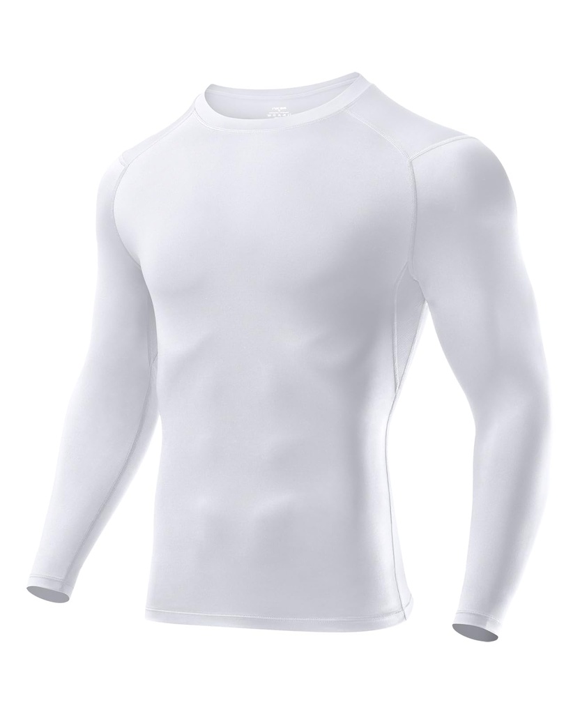 Niksa 1 Packs Long Sleeve T Shirt Men's Muscle Fit T-Shirt Compression Breathable Slim Tops