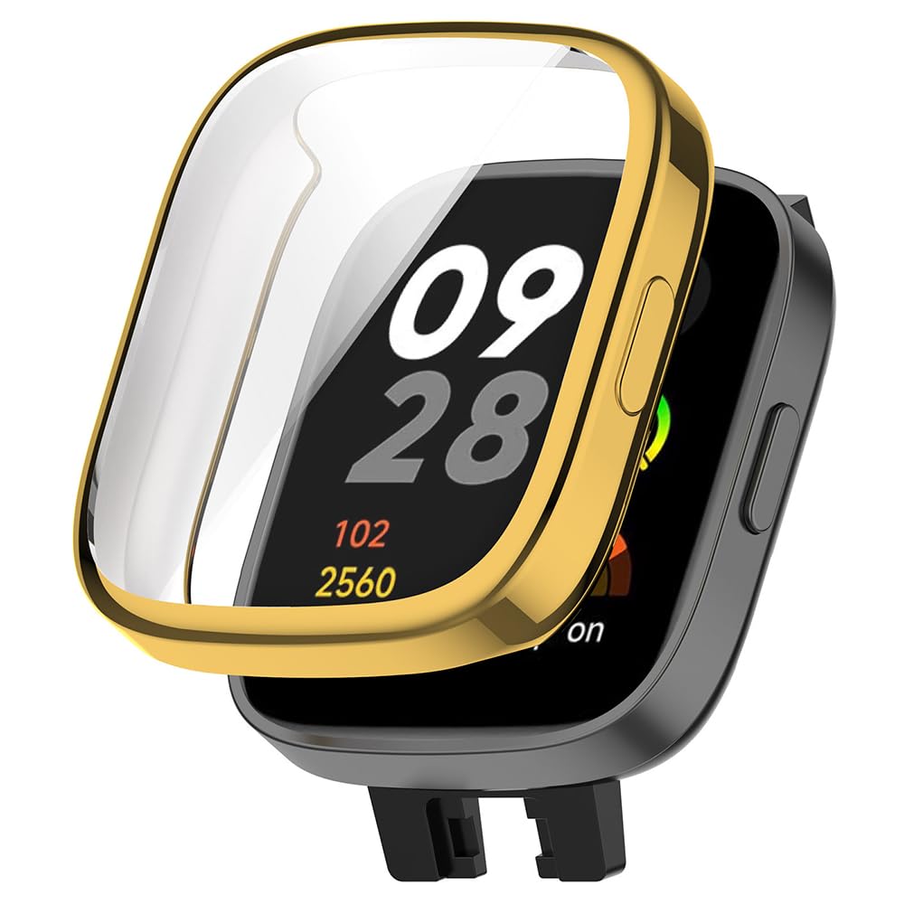 Case for Redmi Watch 3, Silicone TPU Screen Protector, Anti-scratch, Anti-dust, Protective