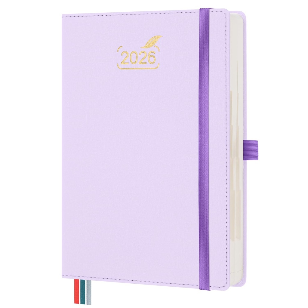 BEZEND 2026 Diary A5 Page A Day with Dual Schedule, One Page per Day Even Weekend, Daily Pl