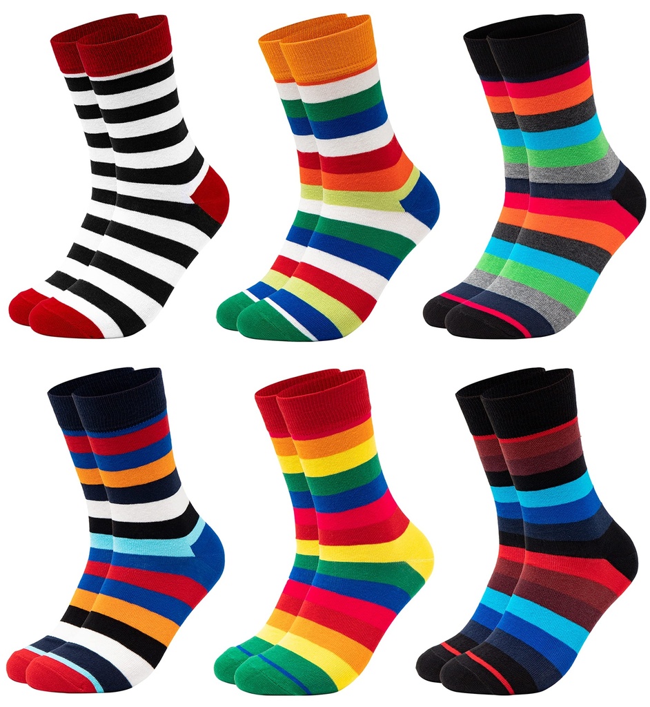 Occulto Men Colourful Socks pack of 6 (model: Sigi) Mix1 9-11