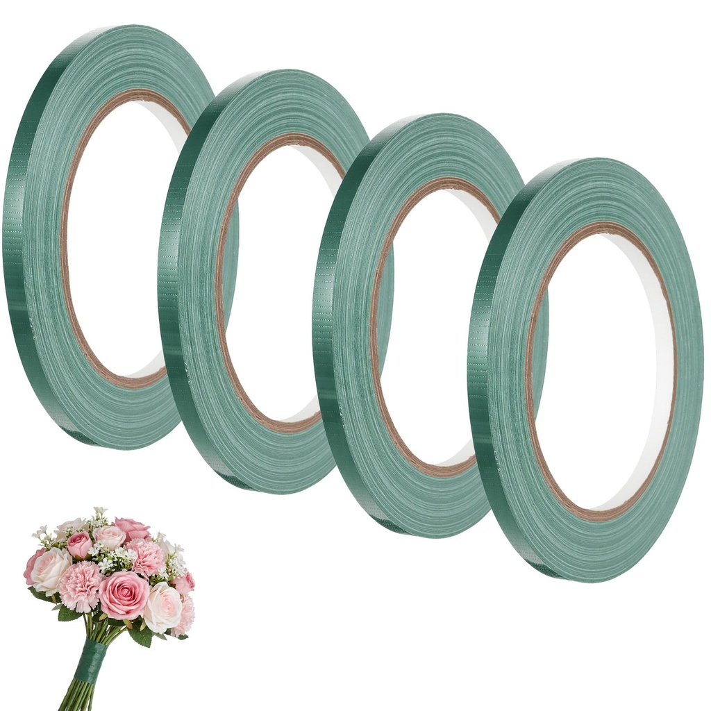 Apojgitn 4Packs Clear Floral Tape, 1/4" 32.8Yd Waterproof Floral Tape Florals Arrangements