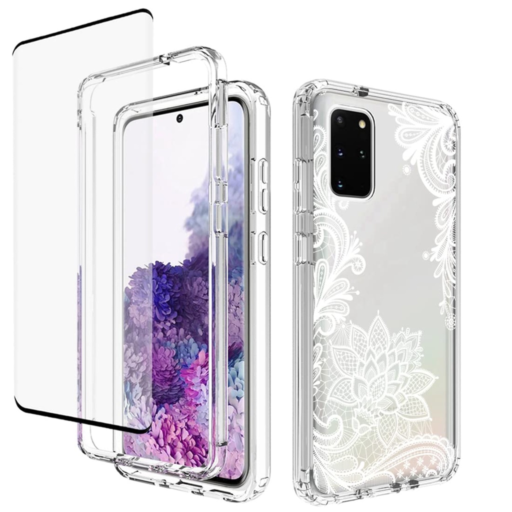 Yerebel Case for Galaxy S20+ Case, S20 Plus 5G SM-G985 with Tempered Glass Screen Protector