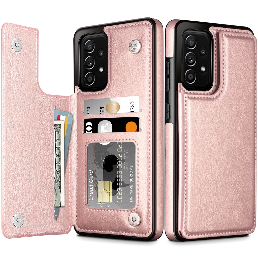 Coolden for Samsung A53 5G Case Wallet Case with Card Holder Slot Shockproof Case Flip Folio