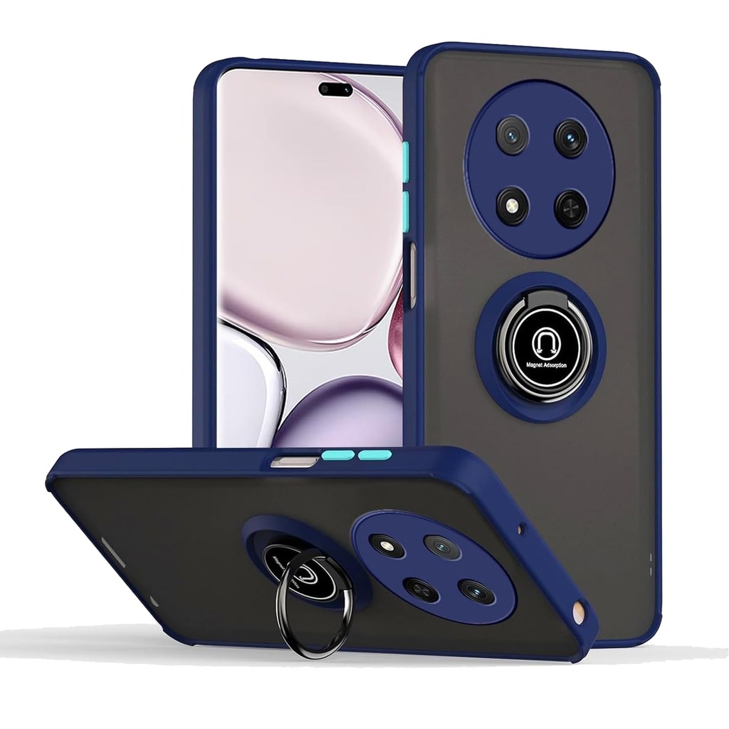 LYZXMY Case for Honor Magic 7 Lite/Honor Magic7 Lite 5G Red with Ring Stand Case,PC+TPU Sho