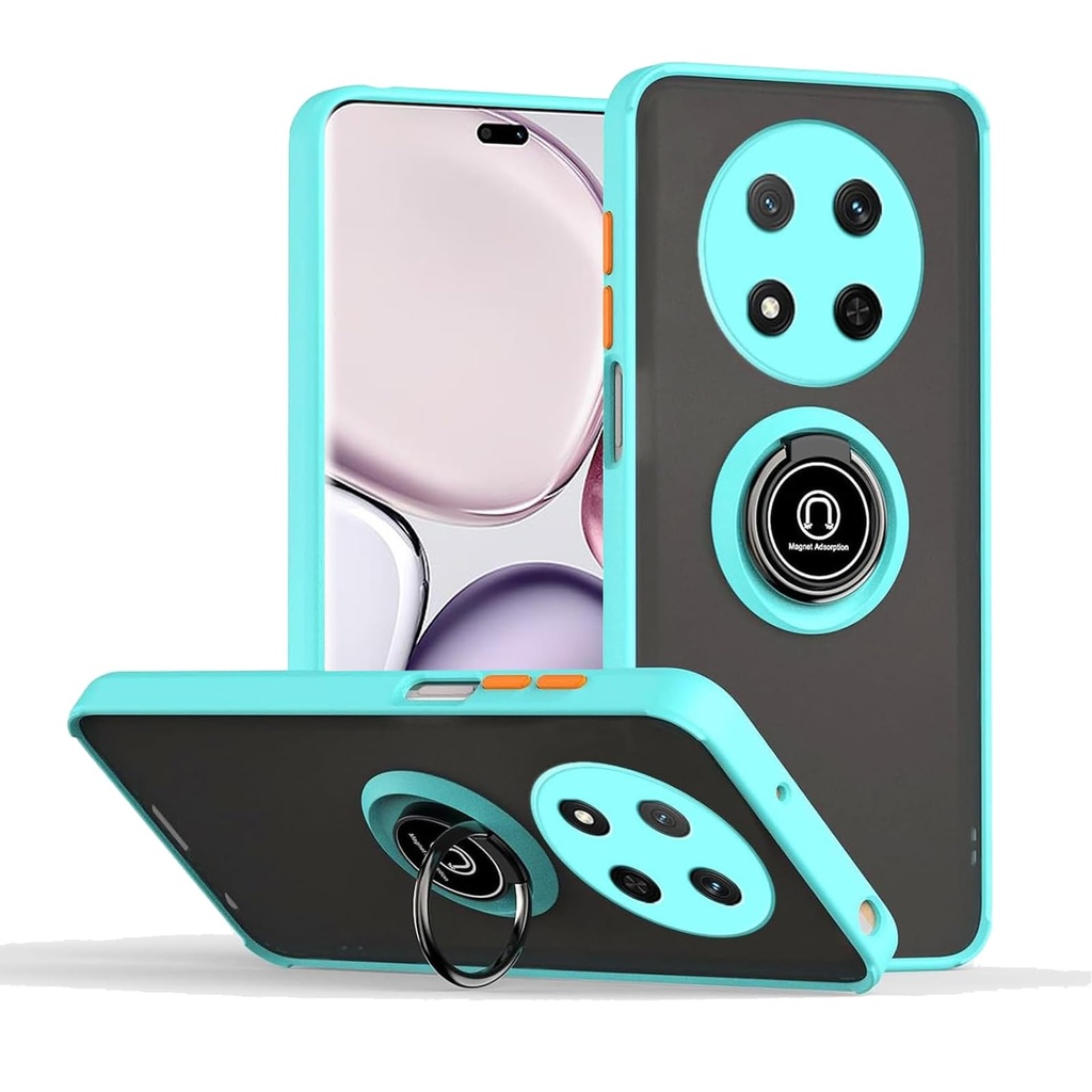 LYZXMY Case for Honor Magic 7 Lite/Honor Magic7 Lite 5G Royal blue with Ring Stand Case,PC+