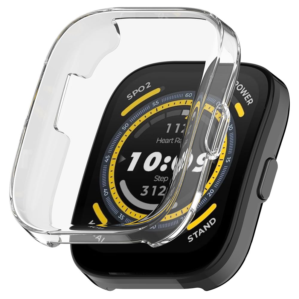 Case for Amazfit Bip 5, Silicone TPU Screen Protector, Anti-scratch, Anti-dust, Protective