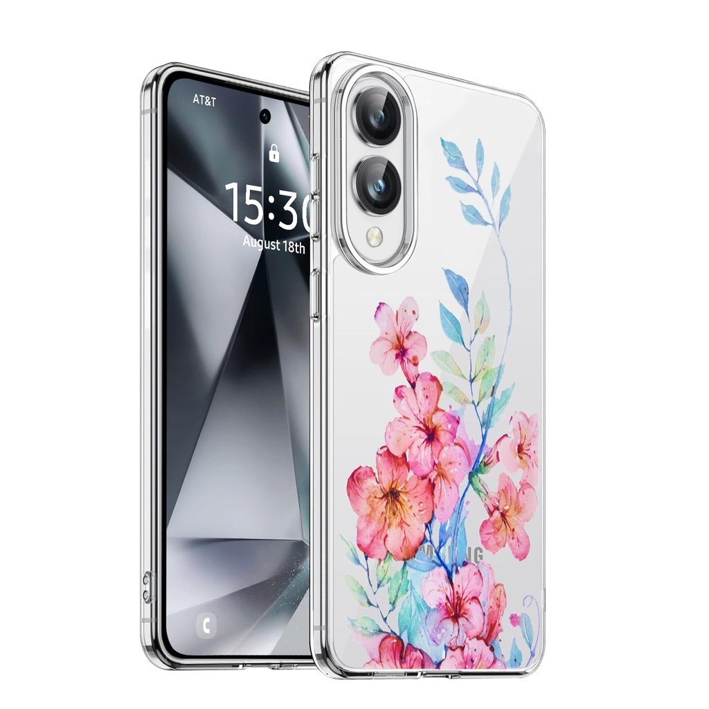 DiyGody Flowers Case Compatible for Samsung Galaxy S25 Edge 6.6inch with Pretty Sunflowers