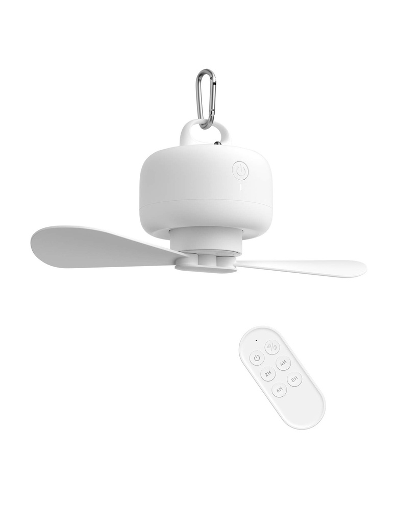 JISULIFE Mini USB Camping Fan 8000mAh Battery Operated, Portable Rechargeable with Remote C