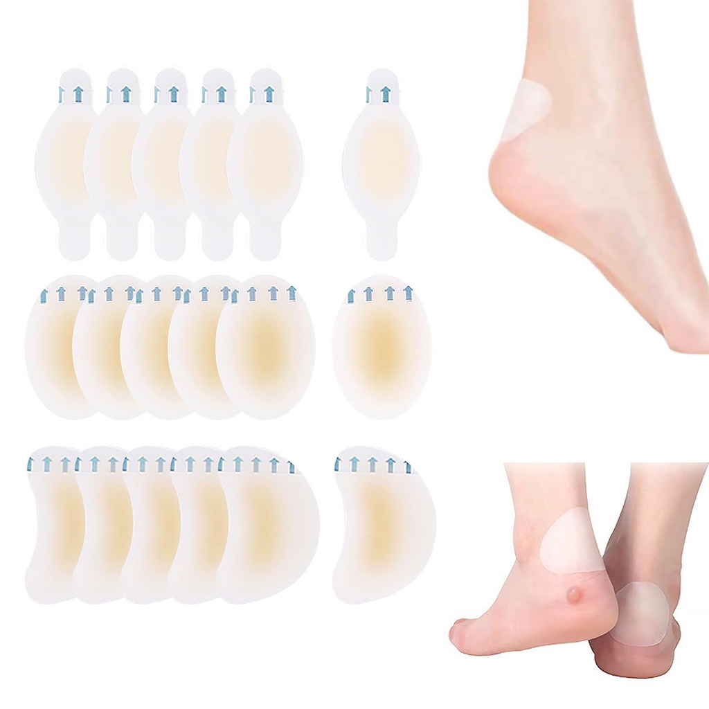 15pcs Blister Plasters Invisible Hydrocolloid Gel Blister Bandages,Blister Plasters for Fee