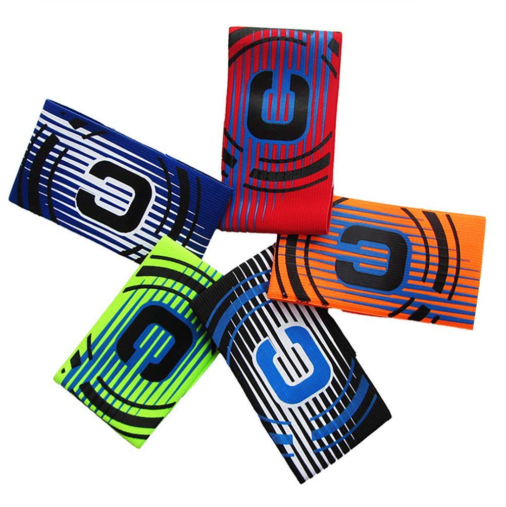 Wrzbest Captain's Armband Soccer Football Captain Armbands for Multi-Sport - Pack of 5 Colo
