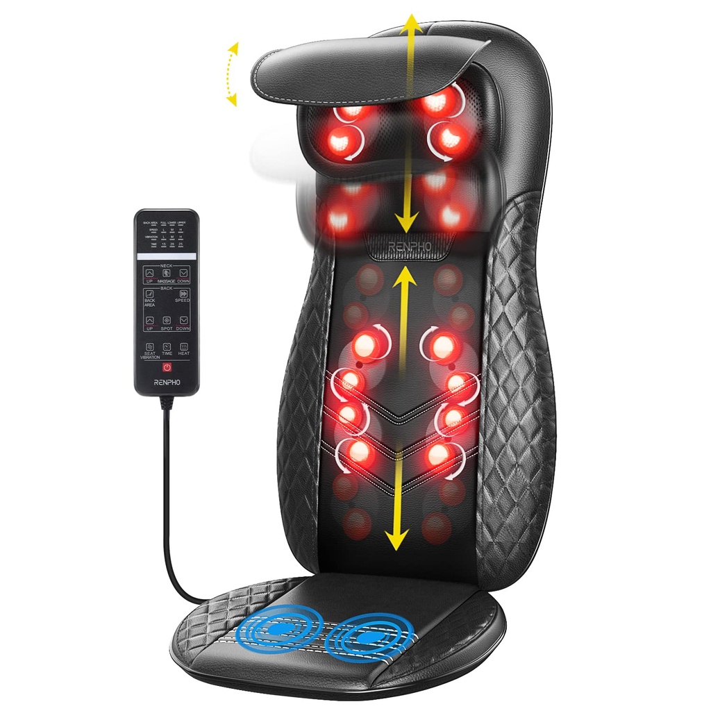 RENPHO Back Massager with Heat, Gifts for Women, Shiatsu Massage Chair Full Body, Neck-Massage