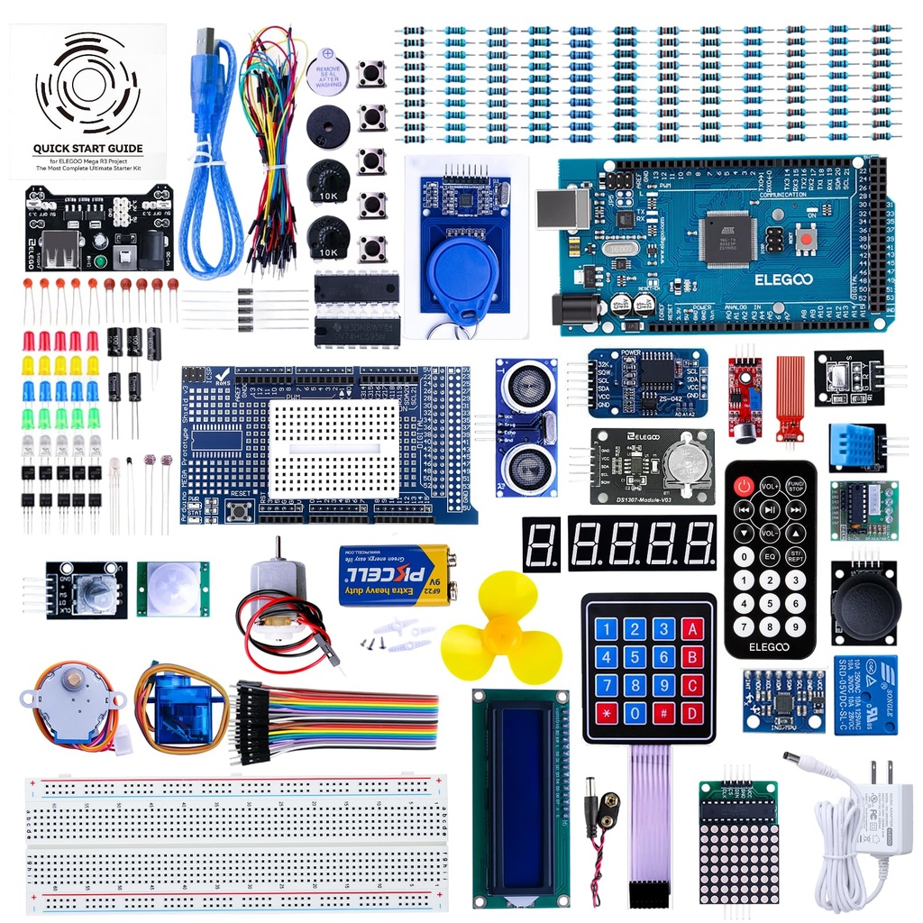 ELEGOO Mega R3 Project The Most Complete Ultimate Starter Kit Barebone PCs Compatible with