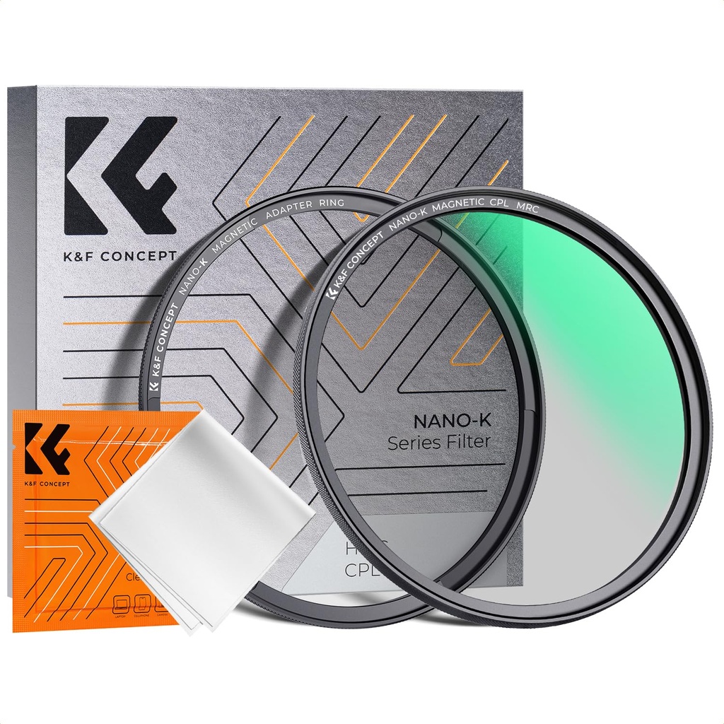 K&F CONCEPT 77MM Magnetic Polarising Filter Circular Polarizing CPL, Ultra Slim, Japan Opti